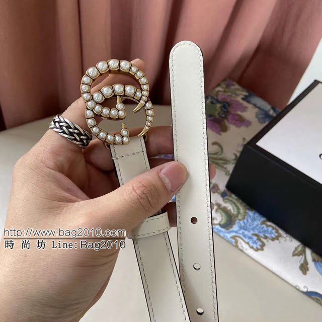 Gucci女士皮帶 古奇彩鑽雙面牛皮腰帶  jjp1557